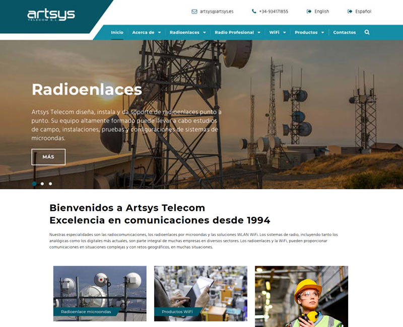 Artsys Telecom website