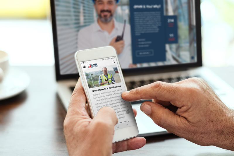 dpmr website user on a smartphone