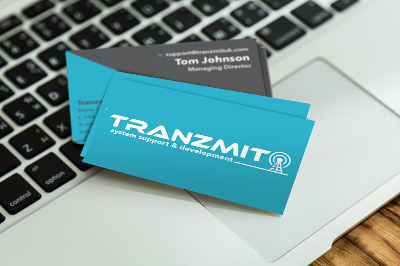 Tranzmit business card design